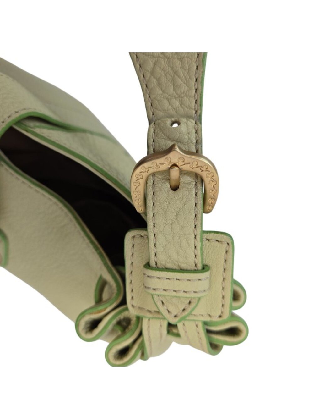 Dooney & Bourke Lime Green Medium Gathered Sac from the Marchesa Collection - Picture 8 of 12